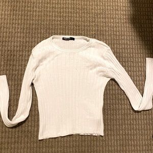 Nasty Gal women’s white long sleeve t-shirt size S